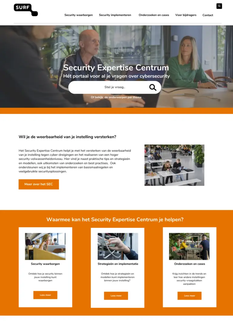 Security Expertise Centrum homepage V2